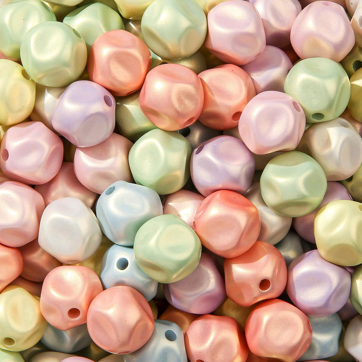 16mm Color Acrylic Beads 100pcs Cute Candy Colors Spacer Beads Loose Beads for DIY Crafting Necklace Bracelet Jewelry Making Keychain (Mix-Color)