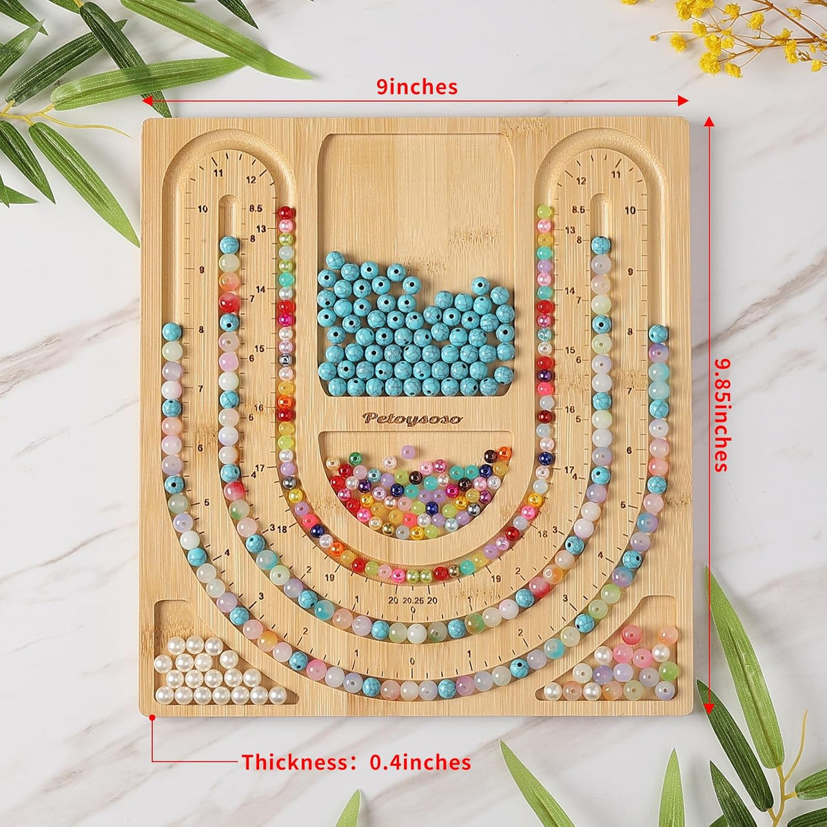 Petoysoso Bamboo Bead Board for Jewelry Making  Jewelry Making Supplies