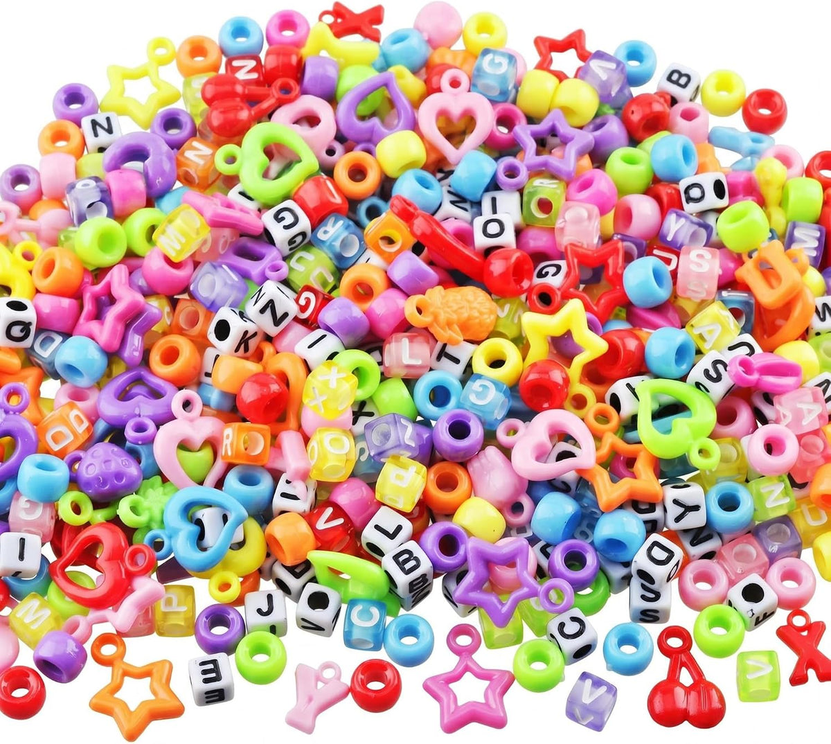 Beads for Keychains Making 650pcs Bulk Keychain Beads