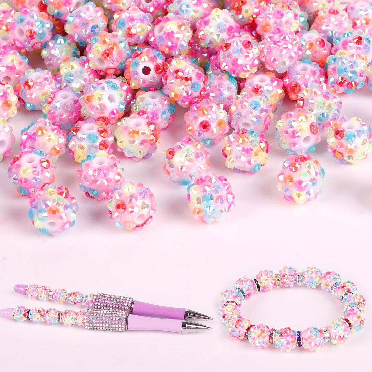 250 Pcs Beads for Pens, Focal Beads for Beadable Pens